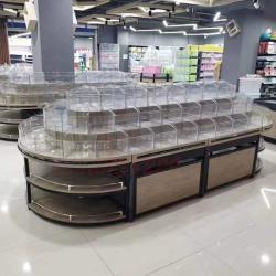 Стеллаж деревянный для супермаркета с полками для сухофруктов (арт. 25-19080255)