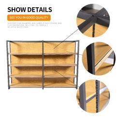 Стеллаж для закусок из нержавеющей стали с деревянными полками (арт. 25-19080298)