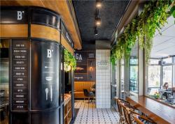 Киоск для магазина чая с деревянным декором и барной стойкой (арт. 25-19080304)