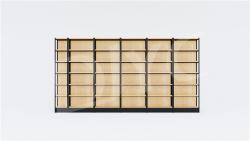 Полка деревянная односторонняя для магазина с металлическим стеллажом (арт. 25-19080369)