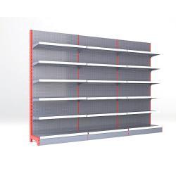 Стеллажи металлические серые для магазина, супермаркета (арт. 25-19080383)