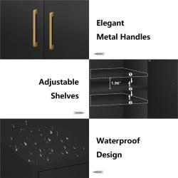 Шкаф для хранения с двойными дверцами, белый, регулируемые полки (арт. 25-19080385)