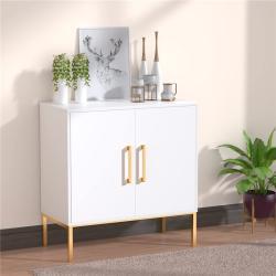 Шкаф для хранения с двойными дверцами, белый, с полками (арт. 25-19080386)