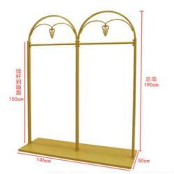 Стойка для одежды металлическая золотая блестящая (арт. 25-19080404)