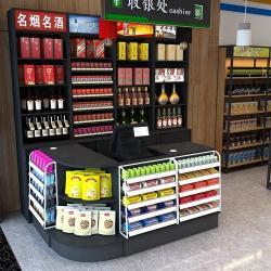 Стол кассовый с полками для магазина и кассой (арт. 25-19080430)