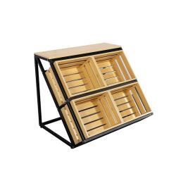 Стеллаж для магазина из дерева для овощей и фруктов (арт. 25-19080438)