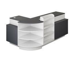 Кассовый прилавок сталь дерево дисплей магазин (арт. 25-19080451)