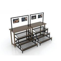 Стеллаж деревянный для выпечки с витриной для магазина (арт. 25-19080464)