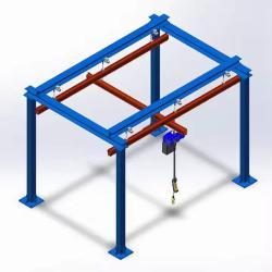 Мостовой кран 1-3 тонны однобалочный для склада (арт. 25-19081277)