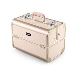 Кейс для макияжа алюминиевый с ручкой и замком (арт. 25-19082703)