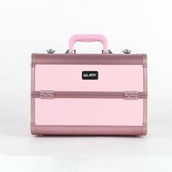 Кейс для макияжа алюминиевый с ручкой и замком (арт. 25-19082703)