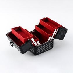 Кейс для косметики с лотками и отделениями, алюминиевый (арт. 25-19082858)