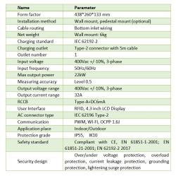 Зарядное устройство для электромобилей 7кВт 32А Type 2 (арт. 25-19082958)