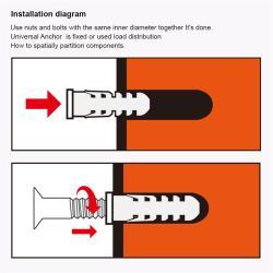 Пластиковые дюбели для строительства HARDEN PP Expansion Plug (арт. 25-19084403)