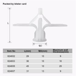 Анкер для гипсокартона нейлоновый с пластиковой втулкой (арт. 25-19084406)