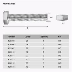 Винт DIN965 из нержавеющей стали с шестигранной головкой (арт. 25-19084467)