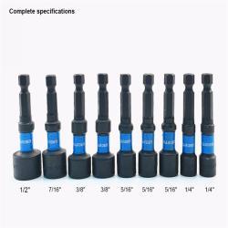 Набор магнитных гайковертов 9шт 1/4-1/2 дюйма (арт. 25-19084648)