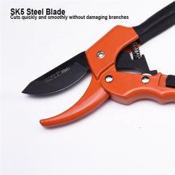 Секатор садовый профессиональный с длинными лезвиями и храповым механизмом (арт. 25-19084662)