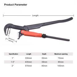 Ключ для труб 90° из углеродистой стали с изогнутым носом (арт. 25-19084753)