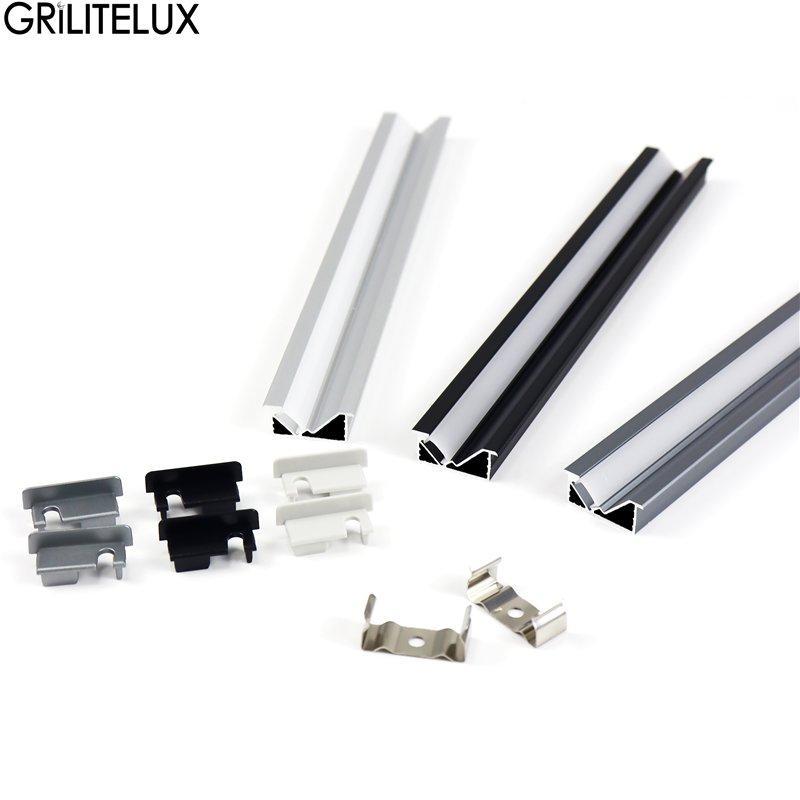 Светильник для шкафа LED с углом 45° из анодированного алюминия (арт. 25-19084799)