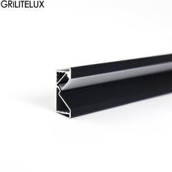 Профиль алюминиевый угловой 45° для светодиодной подсветки (арт. 25-19084829)