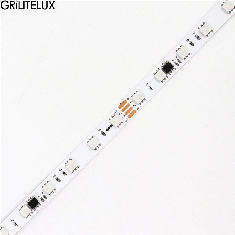 Светодиодная лента RGBIC SMD 5050 24V 12V 10мм SM16703 (арт. 25-19084912)