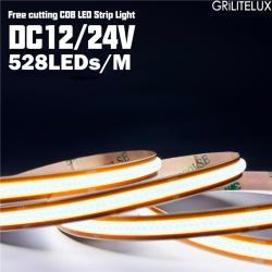 Светодиодная лента COB 480/528LED 8MM DC12V/24V 3000K-6000K IP20 (арт. 25-19084987)