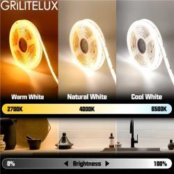 Светодиодная лента COB 288/296 LED 2700K-6000K 110V/220V (арт. 25-19085234)