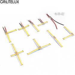 Коннекторы для светодиодной ленты 9 в 1 прозрачные 5мм 8мм 10мм (арт. 25-19085253)