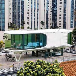 Офисный дом 20ft расширяемый прозрачный модульный для улицы (арт. 25-24110002)