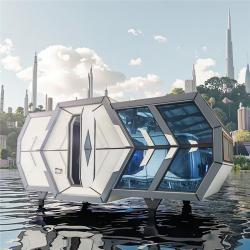 Гостиничный модуль Space Capsule из алюминия и стали (арт. 26-1090026)