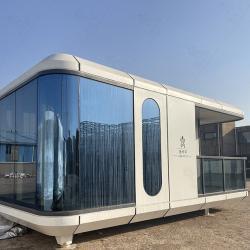 Модульный дом из контейнера с двумя этажами и стальным каркасом (арт. 26-1090065)