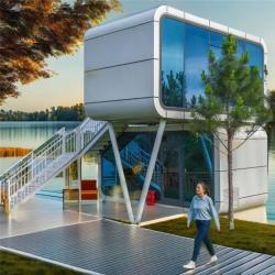 Модульный дом-капсула для города, компактный и стильный (арт. 26-1090102)