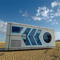 Дом-контейнер мобильный стальной капсула для отдыха (арт. 26-1090115)