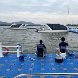 Понтонный дом-яхта из алюминия с современным дизайном (арт. 26-1090211)