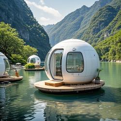 Плавучий дом-отель на воде с модульным дизайном (арт. 26-1090215)