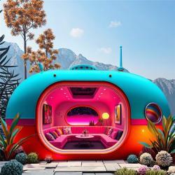 Капсульный отель из стали с кухней для курортов (арт. 26-1090355)