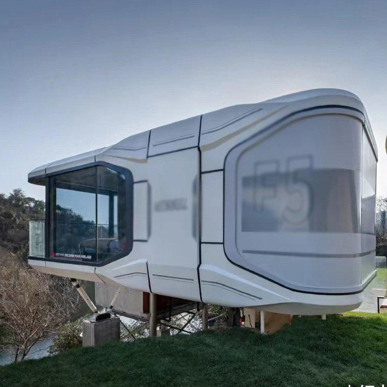 Модульный дом-контейнер из оцинкованной стали, космическая капсула (арт. 26-1090368)