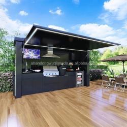 Модульная кухня для улицы с раковиной и холодильником (арт. 26-1090380)