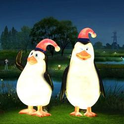 Статуя анимированная рождественская пингвин-олень для сада (арт. 26-1090433)