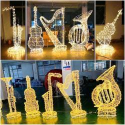 Скульптура из металла "Рождественская Скрипка" для декора (арт. 26-1090467)