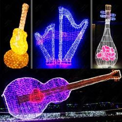 Скульптура из металла "Рождественская Скрипка" для декора (арт. 26-1090467)