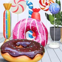 Скульптура пончик из смолы креативная для декора парка (арт. 26-1090501)