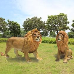 Скульптура льва из стеклопластика ручной работы (арт. 26-1090547)