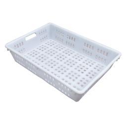 Корзина пластиковая HDPE/PP белая вентилируемая для мяса (арт. 26-1200047)