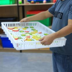 Лоток пластиковый HDPE вентилируемый штабелируемый для сушки фруктов (арт. 26-1200195)