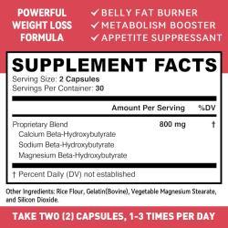 Капсулы для похудения с кетонами малины для женщин (арт. 26-1002122)