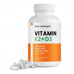 Витамины D3 K2 10,000 IU 120 мкг для костей и сердца (арт. 26-1002187)