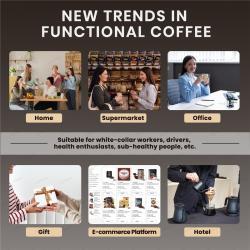 Кофе порошок с грибами рейши, кордицепс и львиная грива для энергии (арт. 26-1002230)