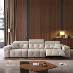 Диван-кровать кожаный электрический раскладной 3-местный (арт. 26-2102003)